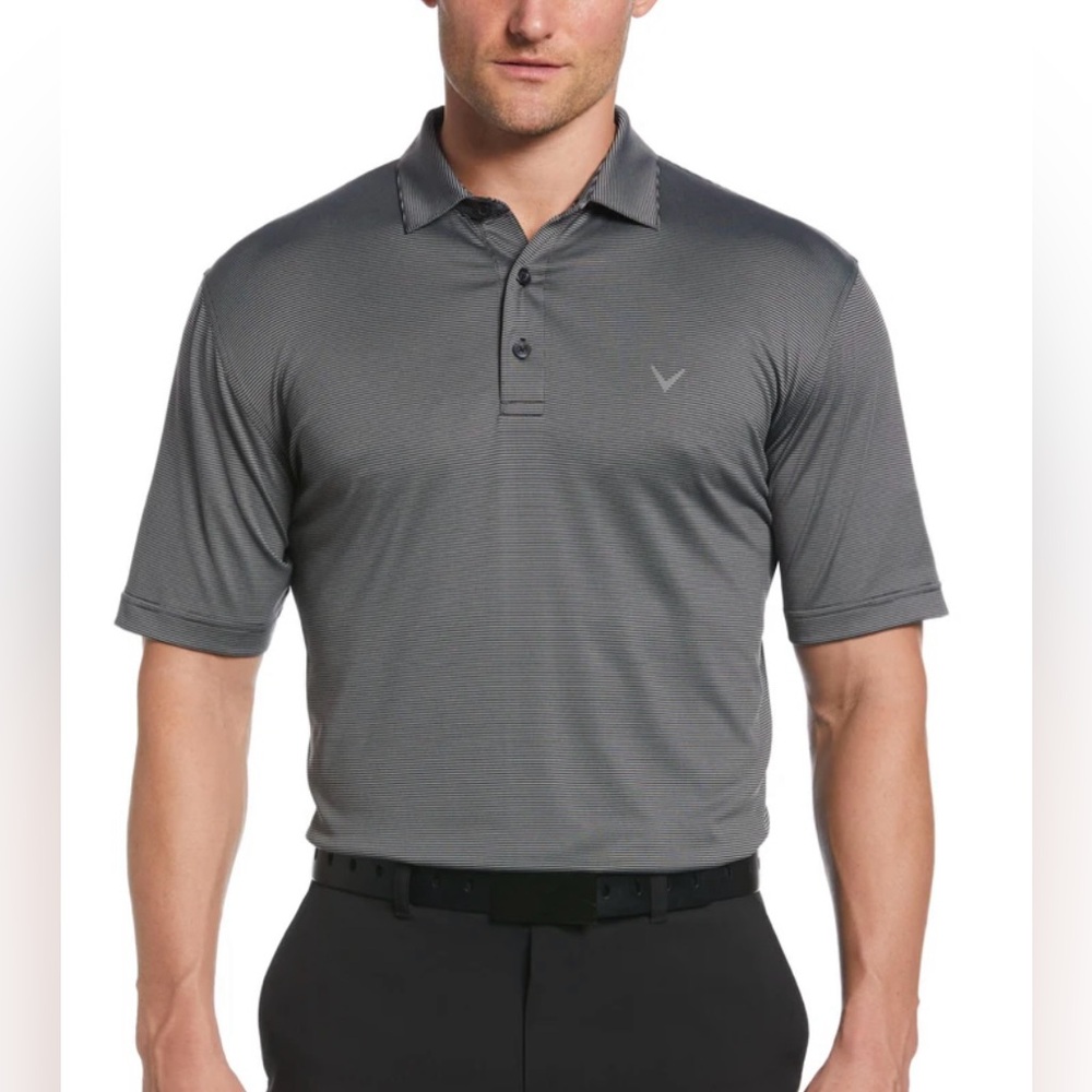 Callaway opti-dry fine line stripe golf polo size L